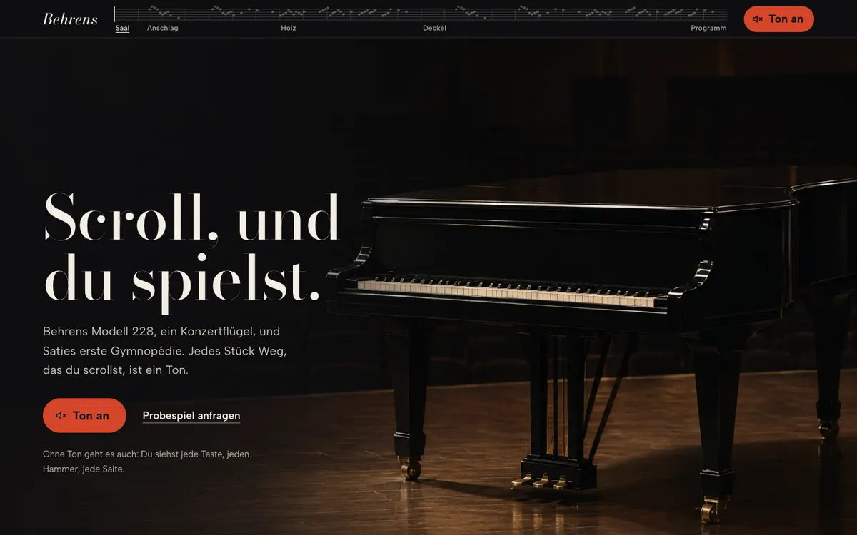Startbild der Demo Behrens Modell 228