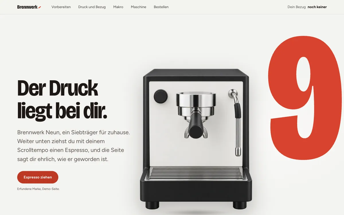 Startbild der Demo Brennwerk Neun