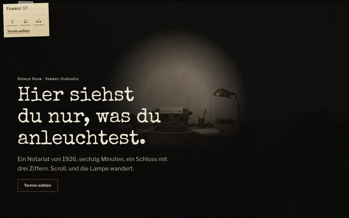 Startbild der Demo Kammer Siebzehn