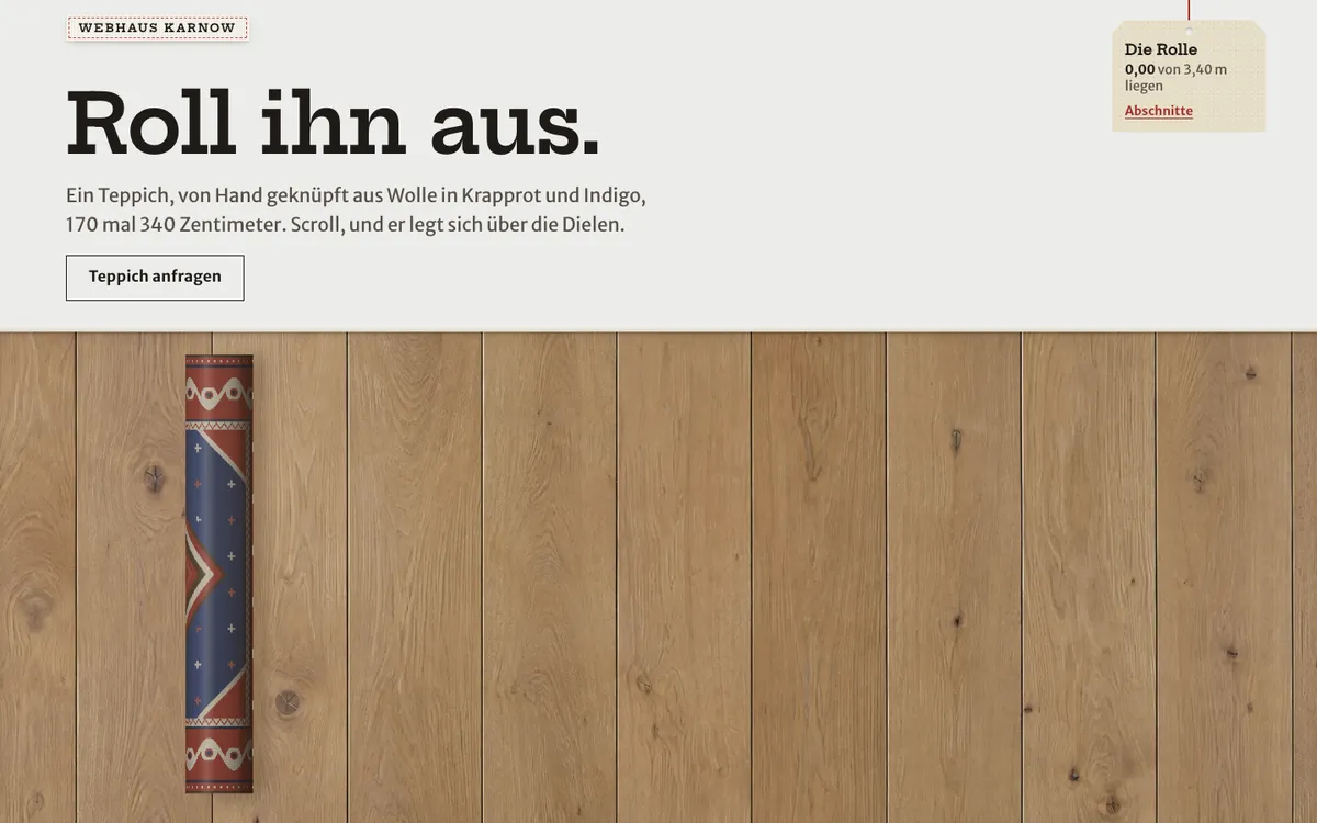Startbild der Demo Webhaus Karnow