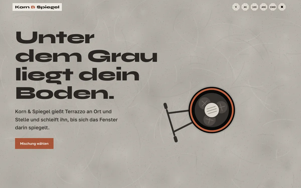 Startbild der Demo Korn & Spiegel