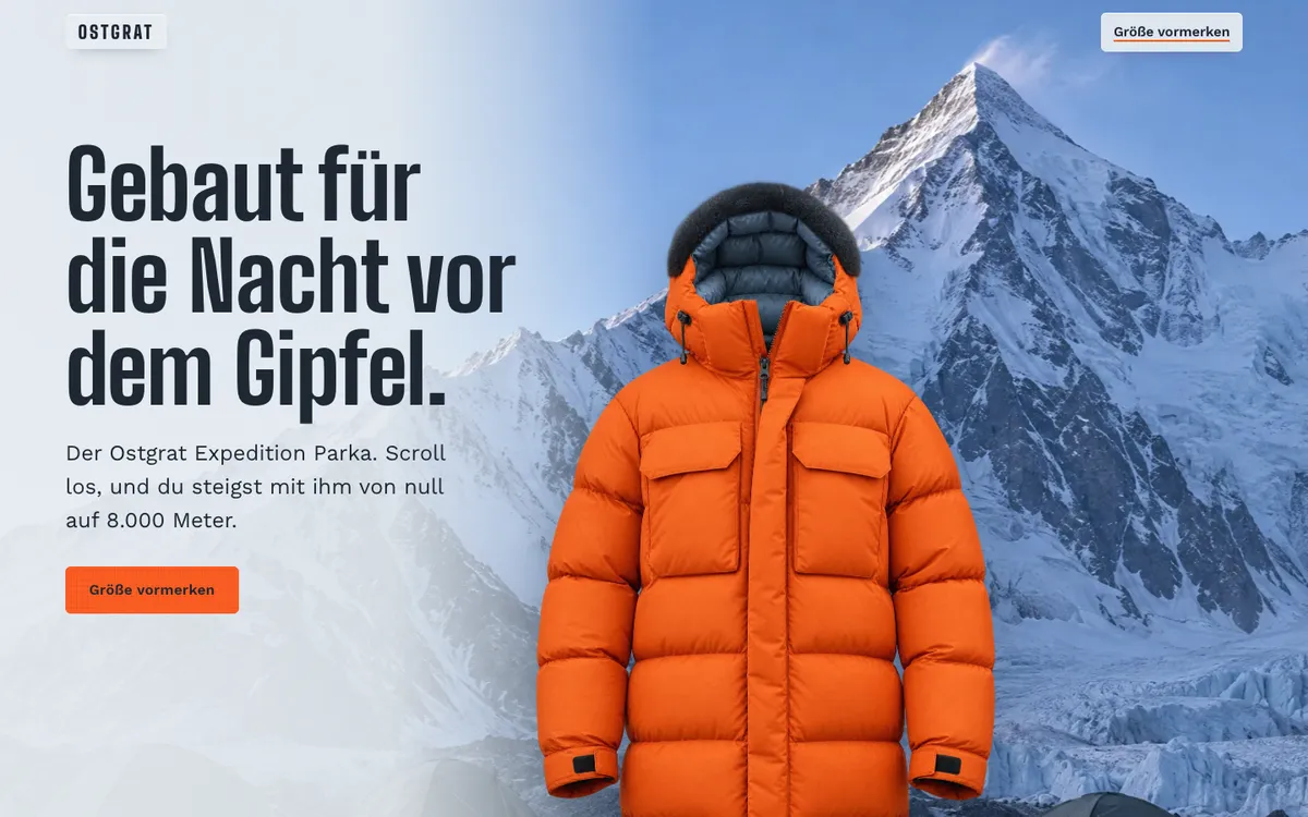 Startbild der Demo Ostgrat Expedition