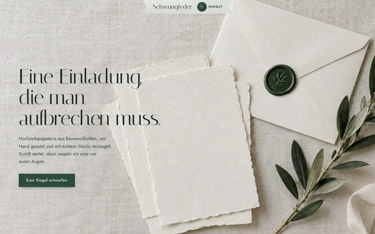 Startbild der Demo Atelier Schwungfeder