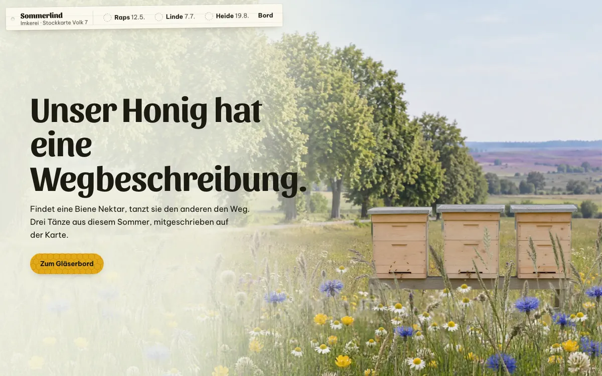 Startbild der Demo Imkerei Sommerlind