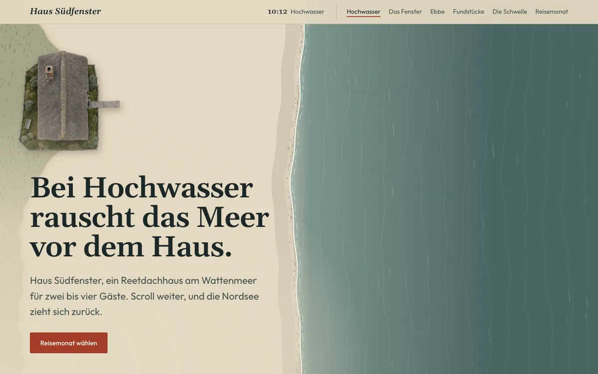 Startbild der Demo Haus Südfenster