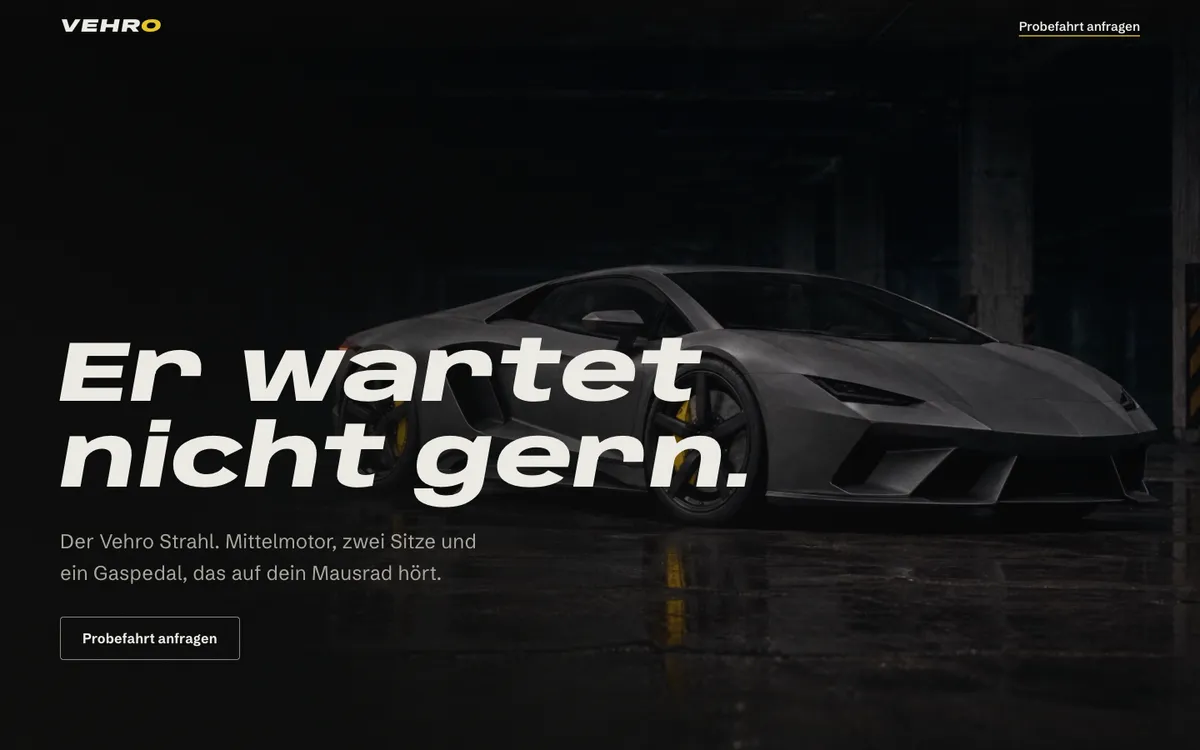 Startbild der Demo Vehro Strahl