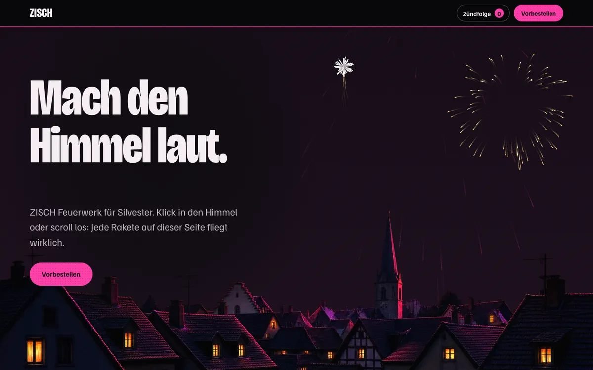 Startbild der Demo ZISCH