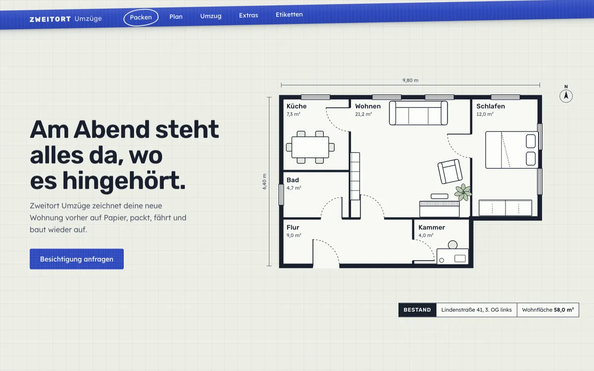 Startbild der Demo Zweitort
